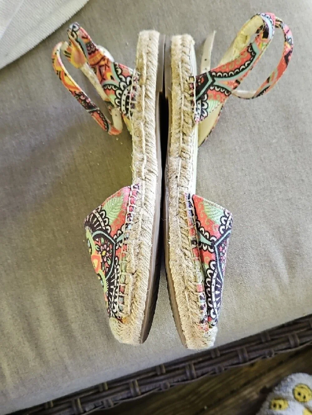 Anne Klein Multicolor Floral Espadrille Sandals 7.5 M